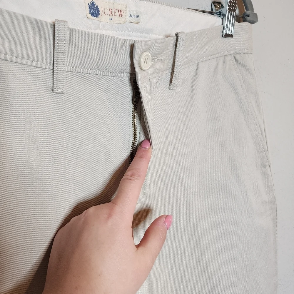 NWT J. Crew Urban Slim‎ Fit Light Beige Chino Pants Men's Size 31×30